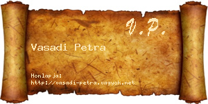 Vasadi Petra névjegykártya